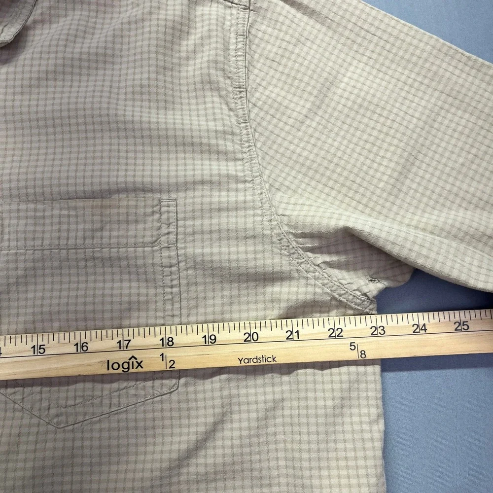 The North‎ Face Button Up Shirt Short Sleeve Plaid Outdoor Casual L